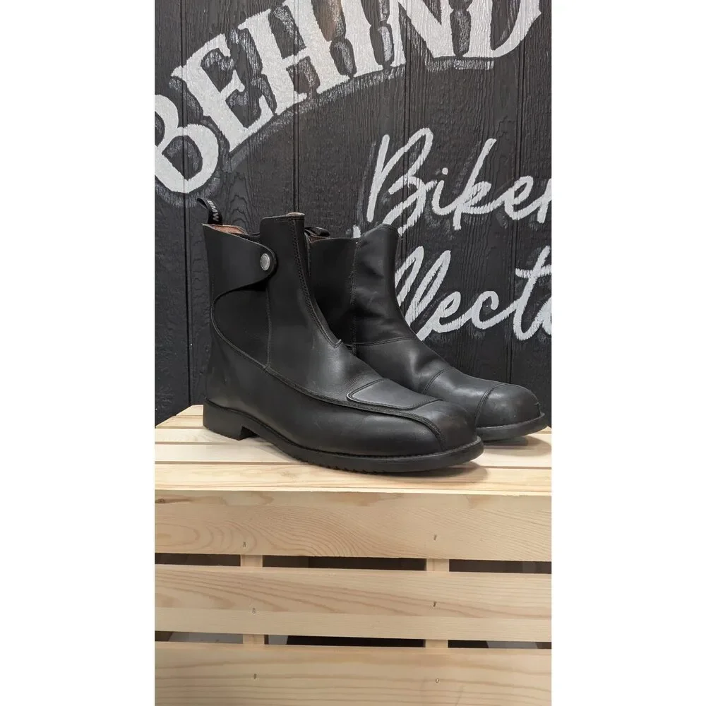 BMW Motorrad Black Leather Motorcycle Riding Touring Boots Men's US 15 EU 48